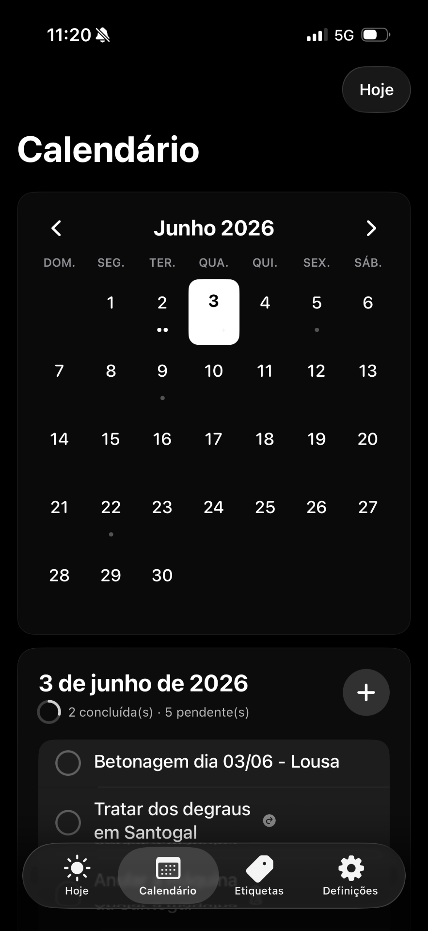 Tevik — Calendário